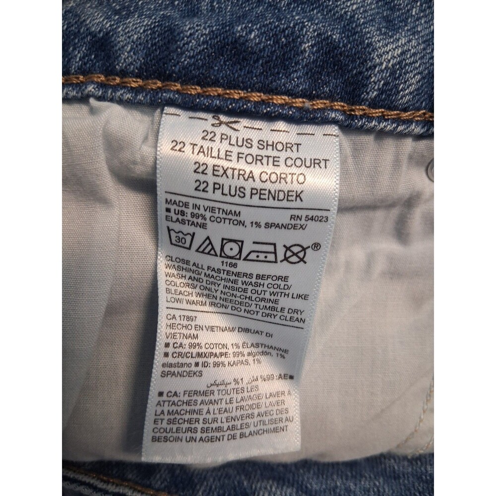 NEW! Old Navy "Jerry" Mid-Rise Boyfriend Jeans Light Wash Denim 22 Plus Short - Picture 10 of 10